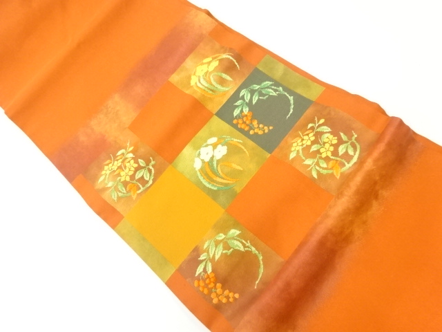 JAPANESE NAGOYA OBI / WOVEN CHECKERED